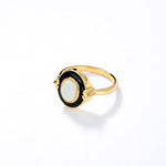 Vintage Elegant Enamel Opal Ring - floysun