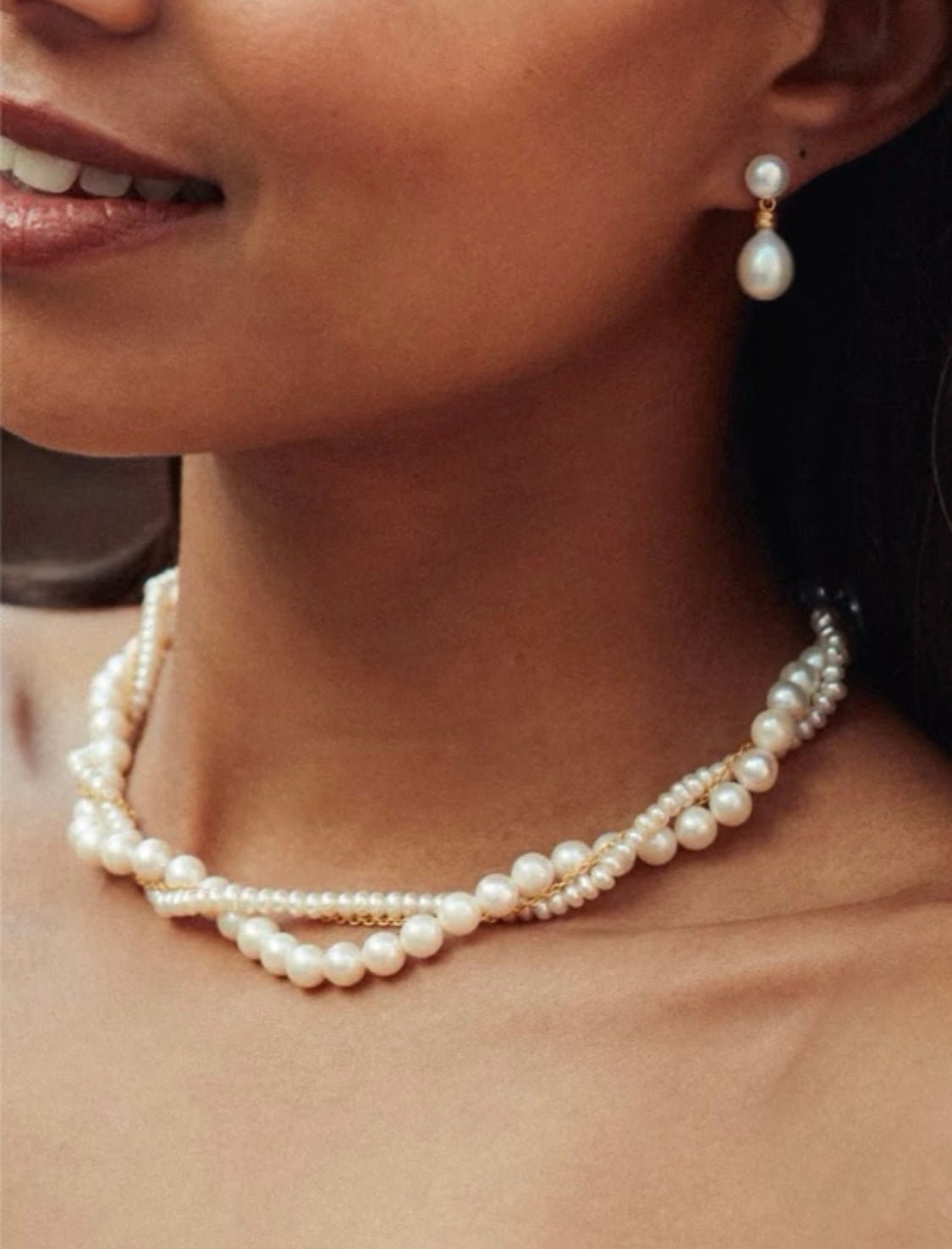 Vintage Elegant Multi - Wrap Freshwater Pearl Necklace - floysun