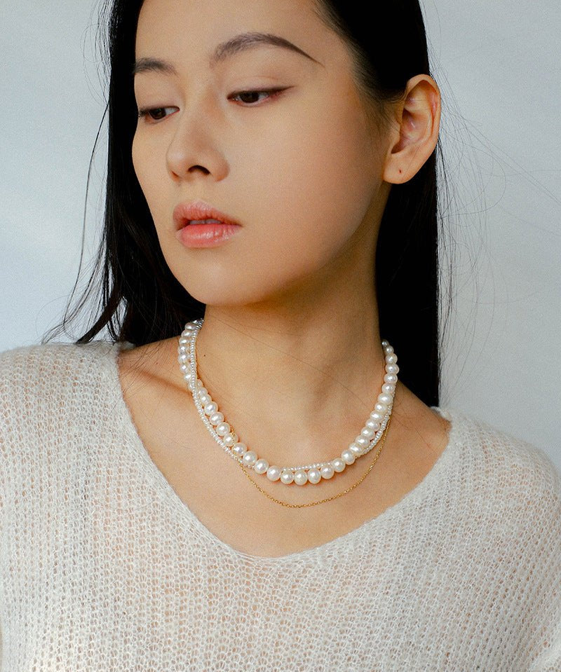 Vintage Elegant Multi - Wrap Freshwater Pearl Necklace - floysun