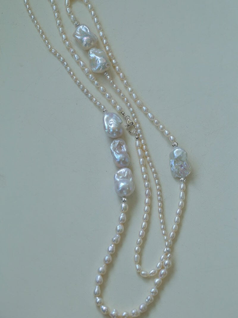 Vintage Elegant Natural Baroque Pearl Necklace - floysun