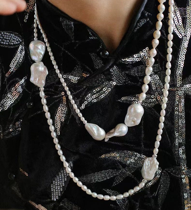 Vintage Elegant Natural Baroque Pearl Necklace - floysun