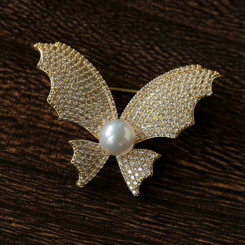 Vintage Elegant Natural Pearl Gourd Flower Brooch - floysun