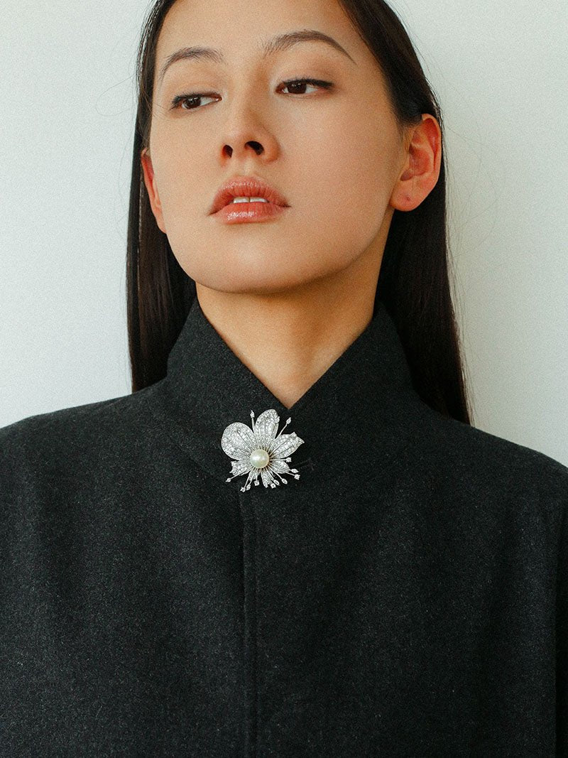 Vintage Elegant Natural Pearl Gourd Flower Brooch - floysun