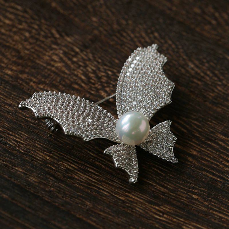 Vintage Elegant Natural Pearl Gourd Flower Brooch - floysun