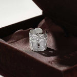 Vintage Embrace Poseidon 925 Sterling Silver Open Band Ring - floysun