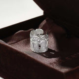 Vintage Embrace Poseidon 925 Sterling Silver Open Band Ring - floysun