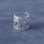 Vintage Embrace Poseidon 925 Sterling Silver Open Band Ring - floysun