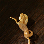 Vintage Equestrian Horseshoe Emblem Brooch - floysun