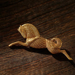 Vintage Equestrian Horseshoe Emblem Brooch - floysun