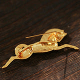 Vintage Equestrian Horseshoe Emblem Brooch - floysun