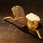 Vintage Equestrian Horseshoe Emblem Brooch - floysun