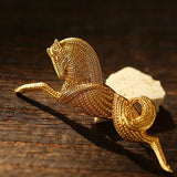 Vintage Equestrian Horseshoe Emblem Brooch - floysun