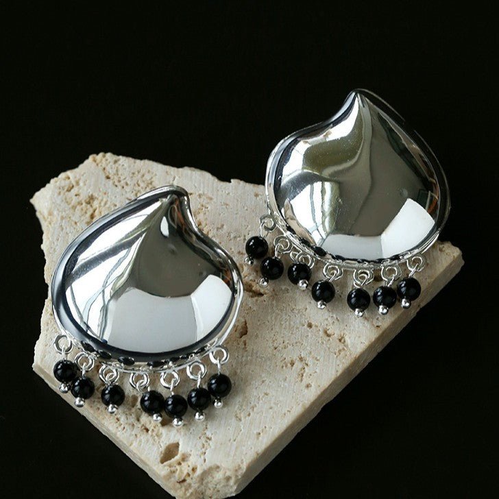 Vintage Ethnic Teardrop Beaded Tassel Earrings - floysun