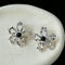 Vintage Faceted Bead Flower Agate Stud Earrings - floysun
