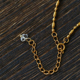 Vintage Flame & Natural Clear Quartz Heart Pendant Necklace - floysun