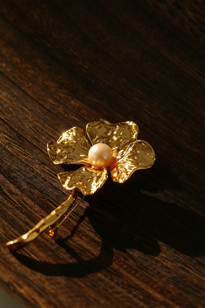 Vintage Four - Petal Pearl Brooch - floysun