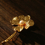 Vintage Four - Petal Pearl Brooch - floysun