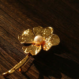 Vintage Four - Petal Pearl Brooch - floysun
