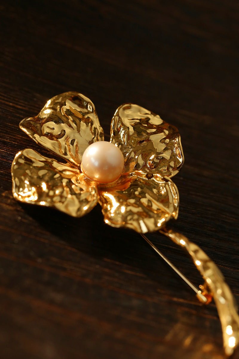 Vintage Four - Petal Pearl Brooch - floysun