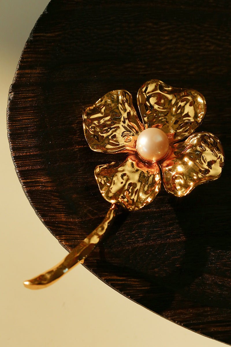 Vintage Four - Petal Pearl Brooch - floysun