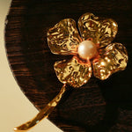Vintage Four - Petal Pearl Brooch - floysun