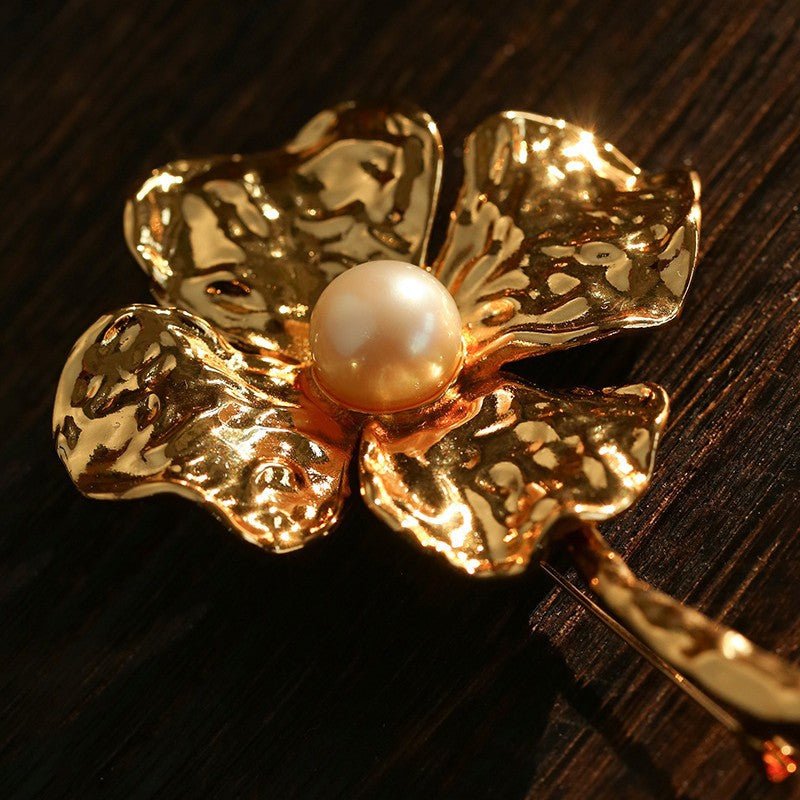 Vintage Four - Petal Pearl Brooch - floysun