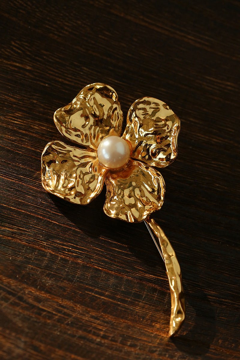 Vintage Four - Petal Pearl Brooch - floysun