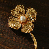 Vintage Four - Petal Pearl Brooch - floysun