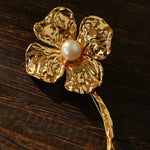 Vintage Four - Petal Pearl Brooch - floysun