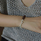 Vintage Fusion Freshwater Pearl & Sandalwood Beaded Bracelet - floysun