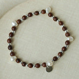 Vintage Fusion Freshwater Pearl & Sandalwood Beaded Bracelet - floysun