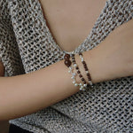 Vintage Fusion Freshwater Pearl & Sandalwood Beaded Bracelet - floysun