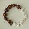 Vintage Fusion Freshwater Pearl & Sandalwood Beaded Bracelet - floysun