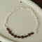 Vintage Fusion Freshwater Pearl & Sandalwood Beaded Necklace - floysun