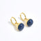 Vintage Gemstone Drop Earrings | Sterling Silver Hoop Earrings - floysun