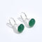 Vintage Gemstone Drop Earrings | Sterling Silver Hoop Earrings - floysun