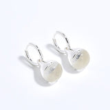 Vintage Gemstone Drop Earrings | Sterling Silver Hoop Earrings - floysun