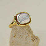 Vintage Geometric Baroque Pearl Ring - floysun