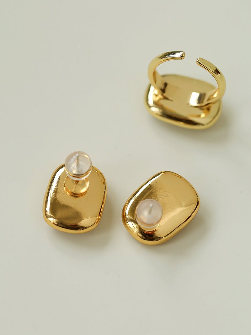 Vintage Geometric Baroque Pearl Ring - floysun