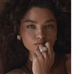 Vintage Geometric Baroque Pearl Ring - floysun