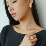 Vintage Geometric Baroque Pearl Ring - floysun