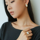 Vintage Geometric Baroque Pearl Ring - floysun