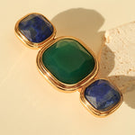 Vintage Geometric Natural Stone Brooch - floysun