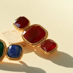 Vintage Geometric Natural Stone Brooch - floysun