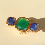 Vintage Geometric Natural Stone Brooch - floysun