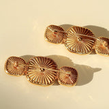 Vintage Geometric Natural Stone Brooch - floysun