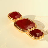 Vintage Geometric Natural Stone Brooch - floysun