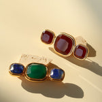 Vintage Geometric Natural Stone Brooch - floysun