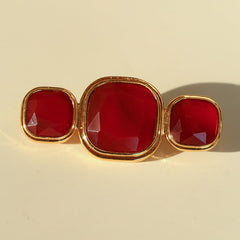 Vintage Geometric Natural Stone Brooch - floysun