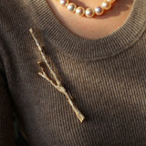 Vintage Gilded Branch Brooch - floysun